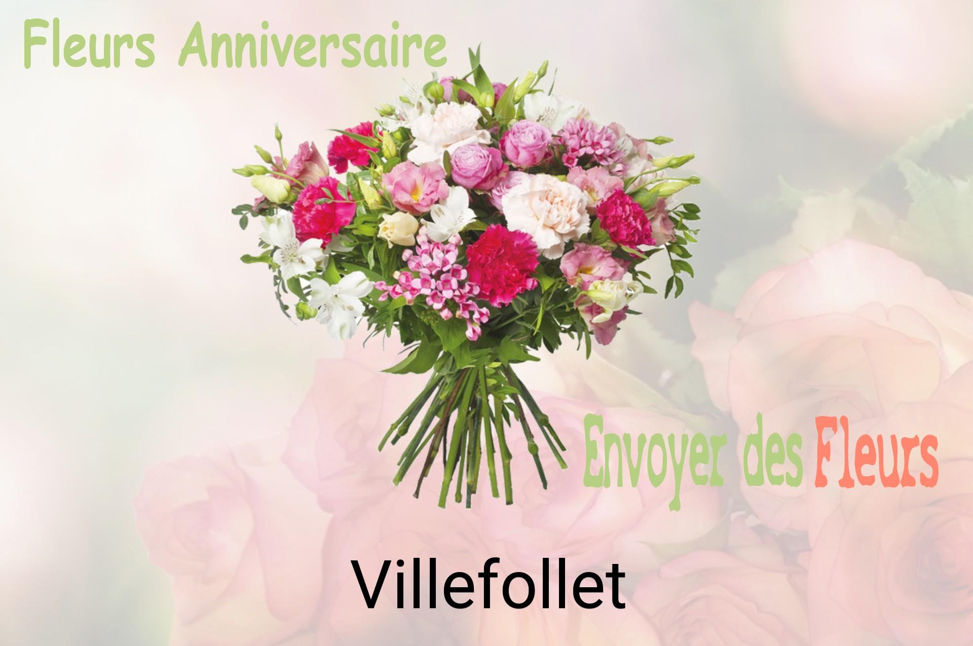 Bouquet de fleurs d’anniversaire livré à Villefollet