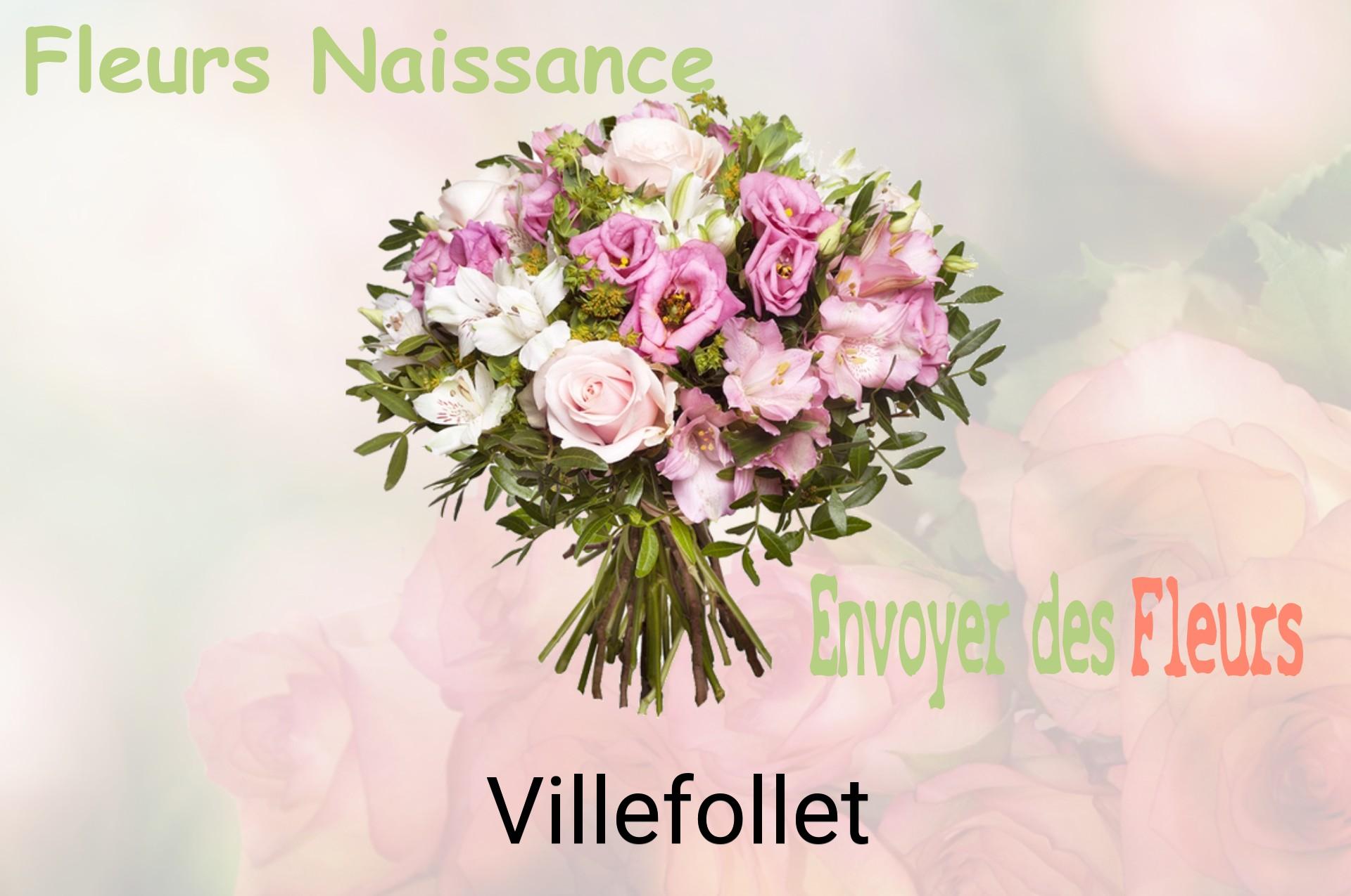 Bouquet de fleurs de naissance livré à Villefollet
